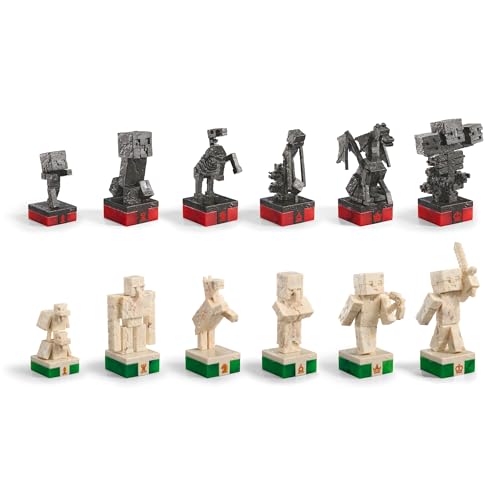 Minecraft Chess Set - Overworld Heroes Vs. Hostile Mobs