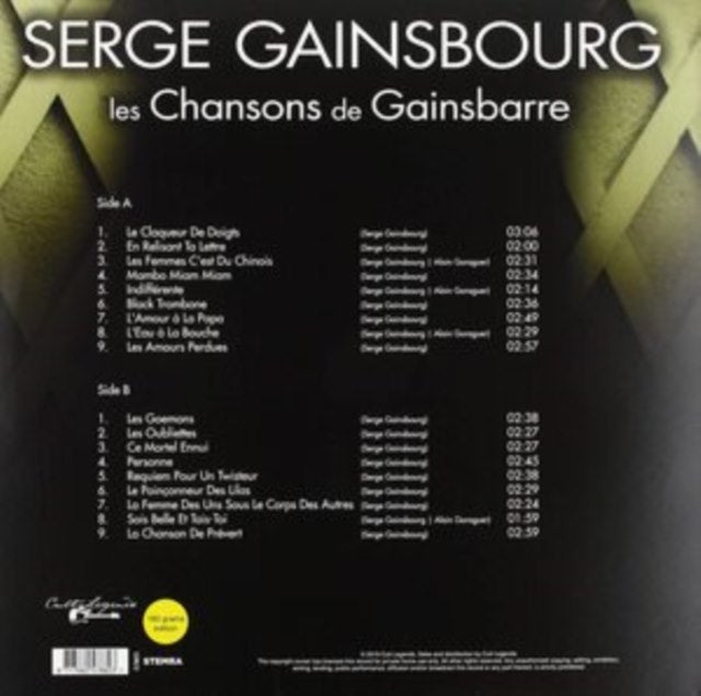 Les Chansons De Gainsbarre