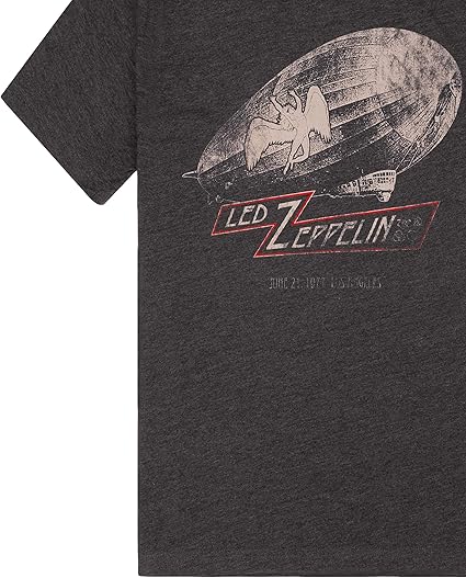 Led Zep Dazed Confused Amplified Vintage Charcoal Small T Shirt