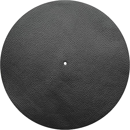 Slipmat Leather - Black - Diameter: 295 Mm - Thickness: 1.5 Mm - Audio Anatomy