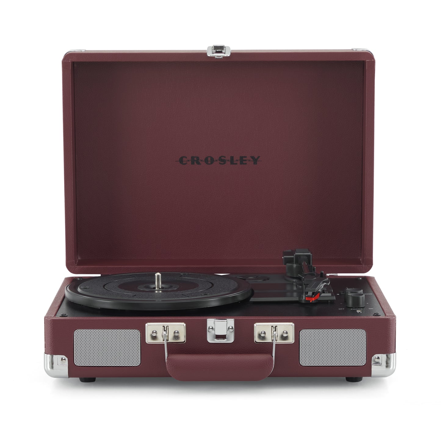 Cruiser Plus Deluxe Portable Turntable (Burgundy)- Now With Bluetooth Out