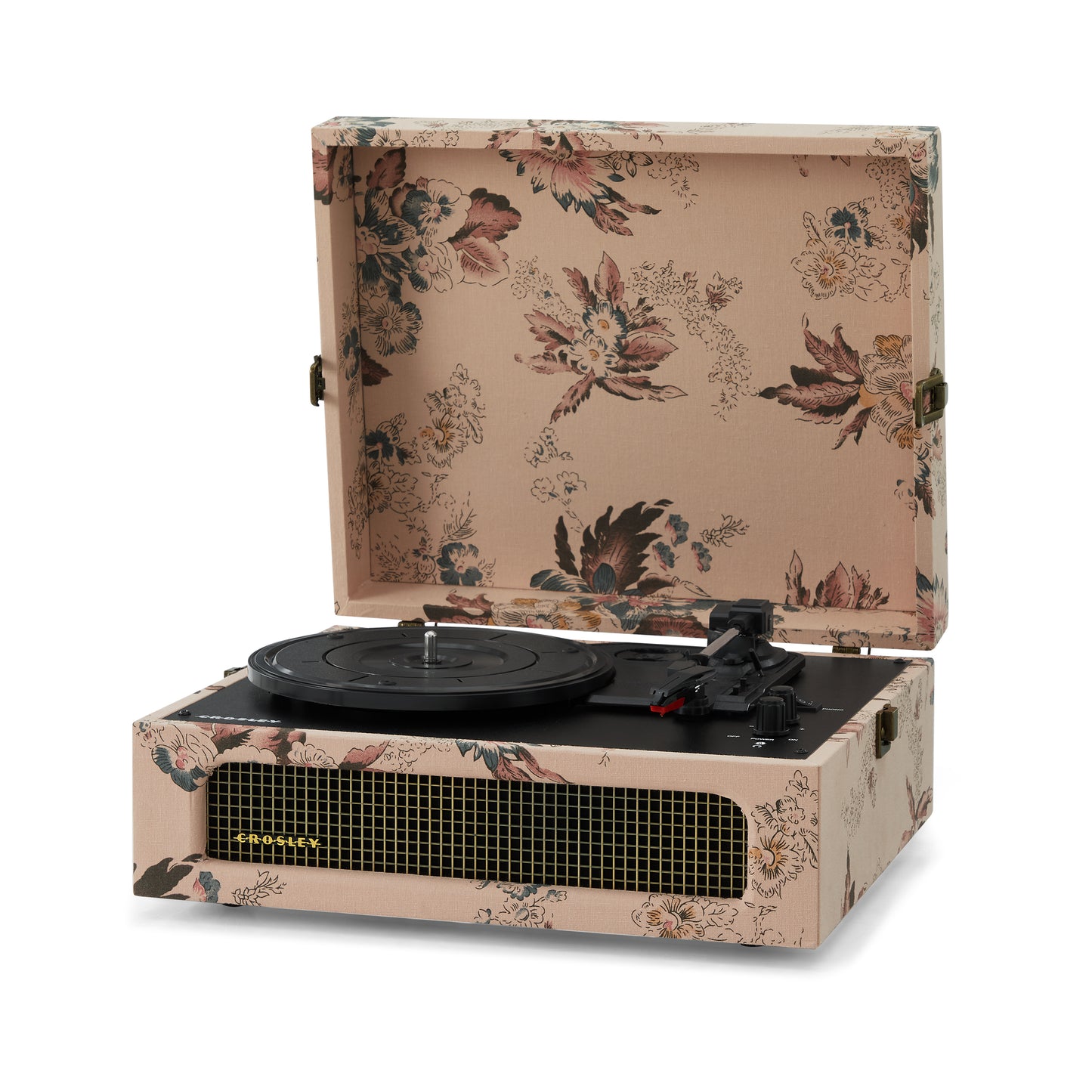 Voyager Portable Turntable (Floral)- Now With Bluetooth Out