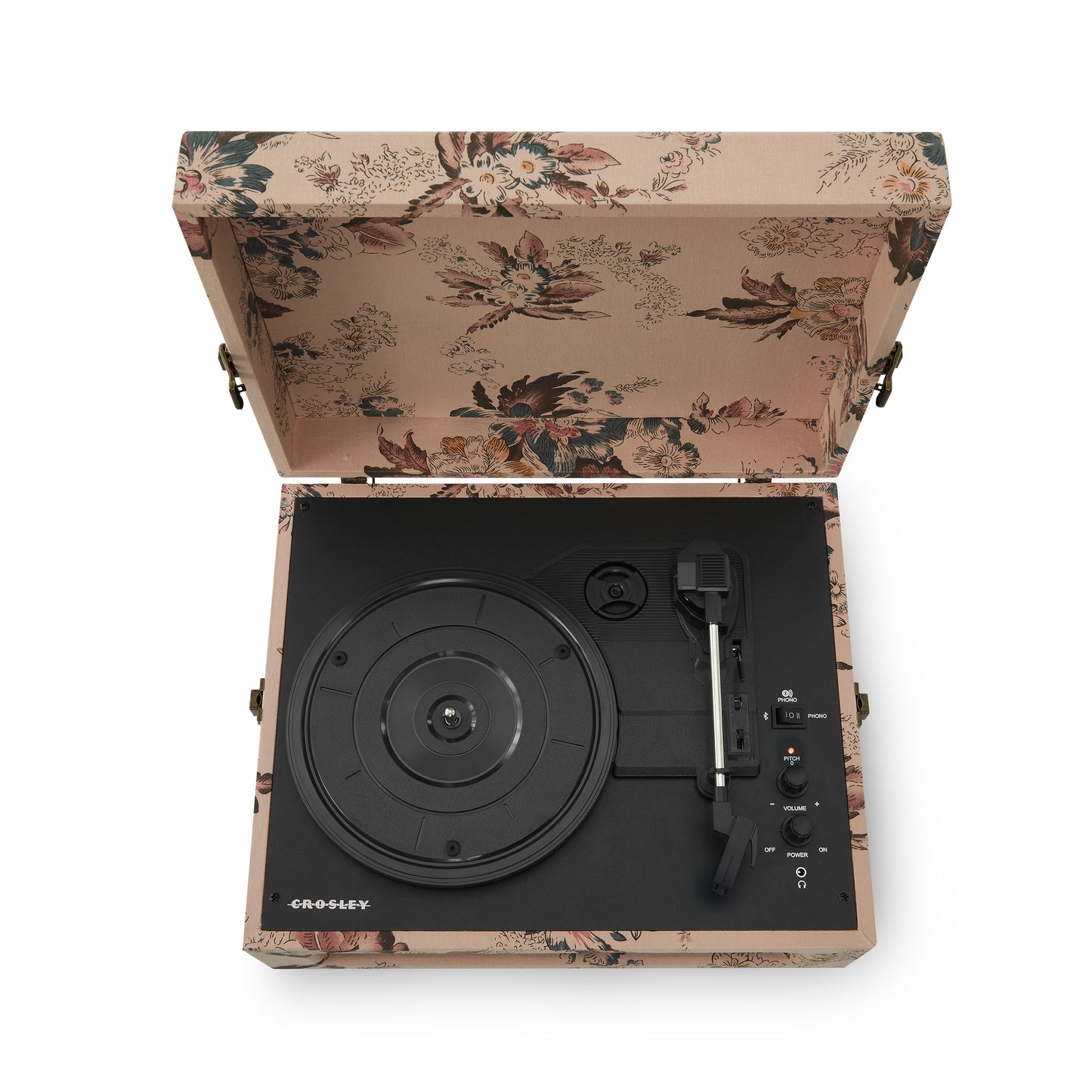 Voyager Portable Turntable (Floral)- Now With Bluetooth Out