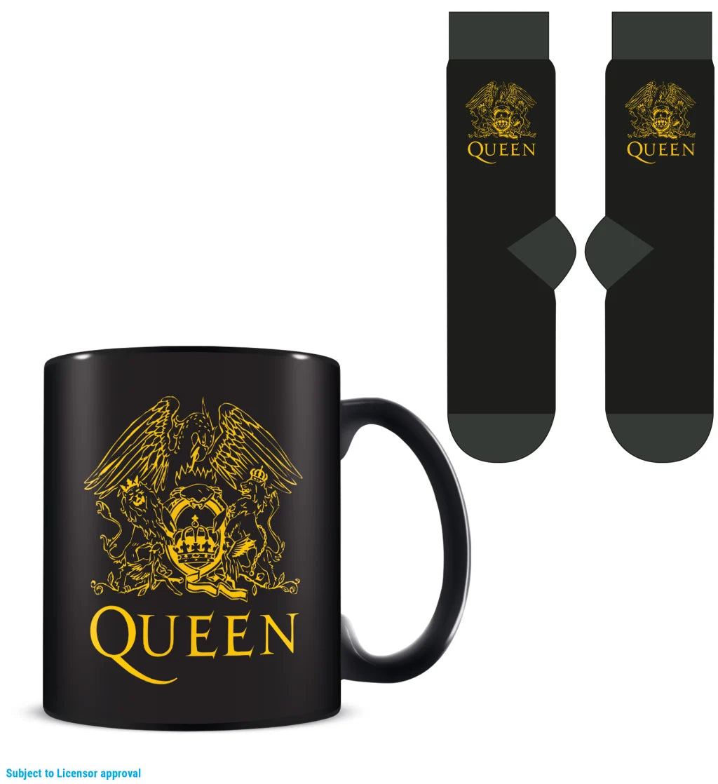 Queen (Logo) Mug & Sock Set