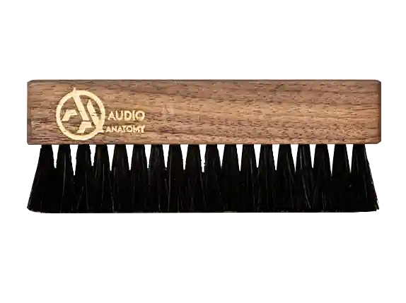 Walnut Wood Brush Natural With Antistatic Goat And Nylon Fiber - Deluxe (Dry & Wet Cleaning)