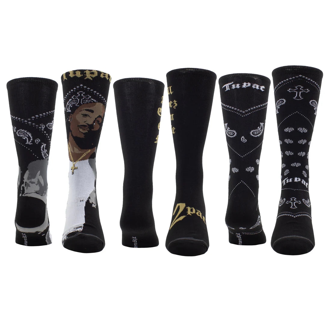 Tupac Socks 3 Pack In Gift Box (One Size)