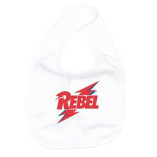 David Bowie Rebel Rebel Tie Dye Baby Bib
