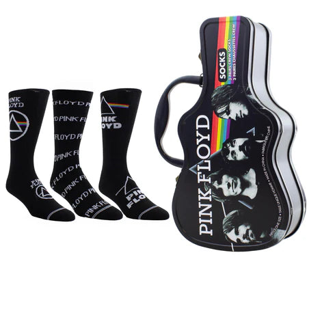 Pink Floyd Socks 3 Pack In Guitar Tin (One Size)