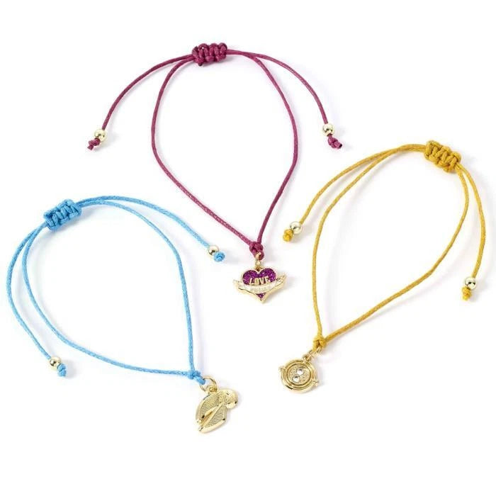 Harry Potter Golden Snitch. Love Potion & Time Turner Friendship Bracelet 3 Piece Set