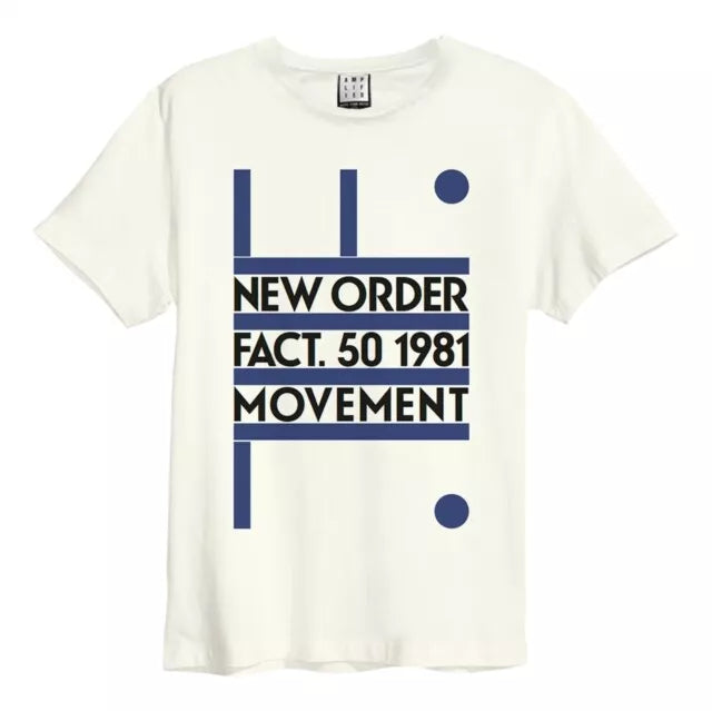 New Order - Movement Amplified Small Vintage White T Shirt