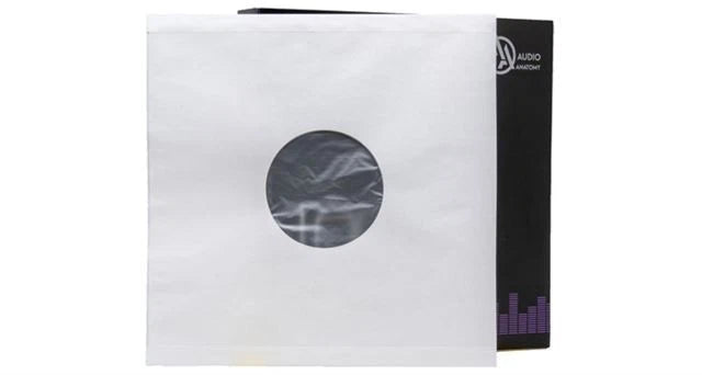 50 CREME LP - 12 Inch Inner Sleeves Audiophile DeLuxe Poly-Lined double center hole