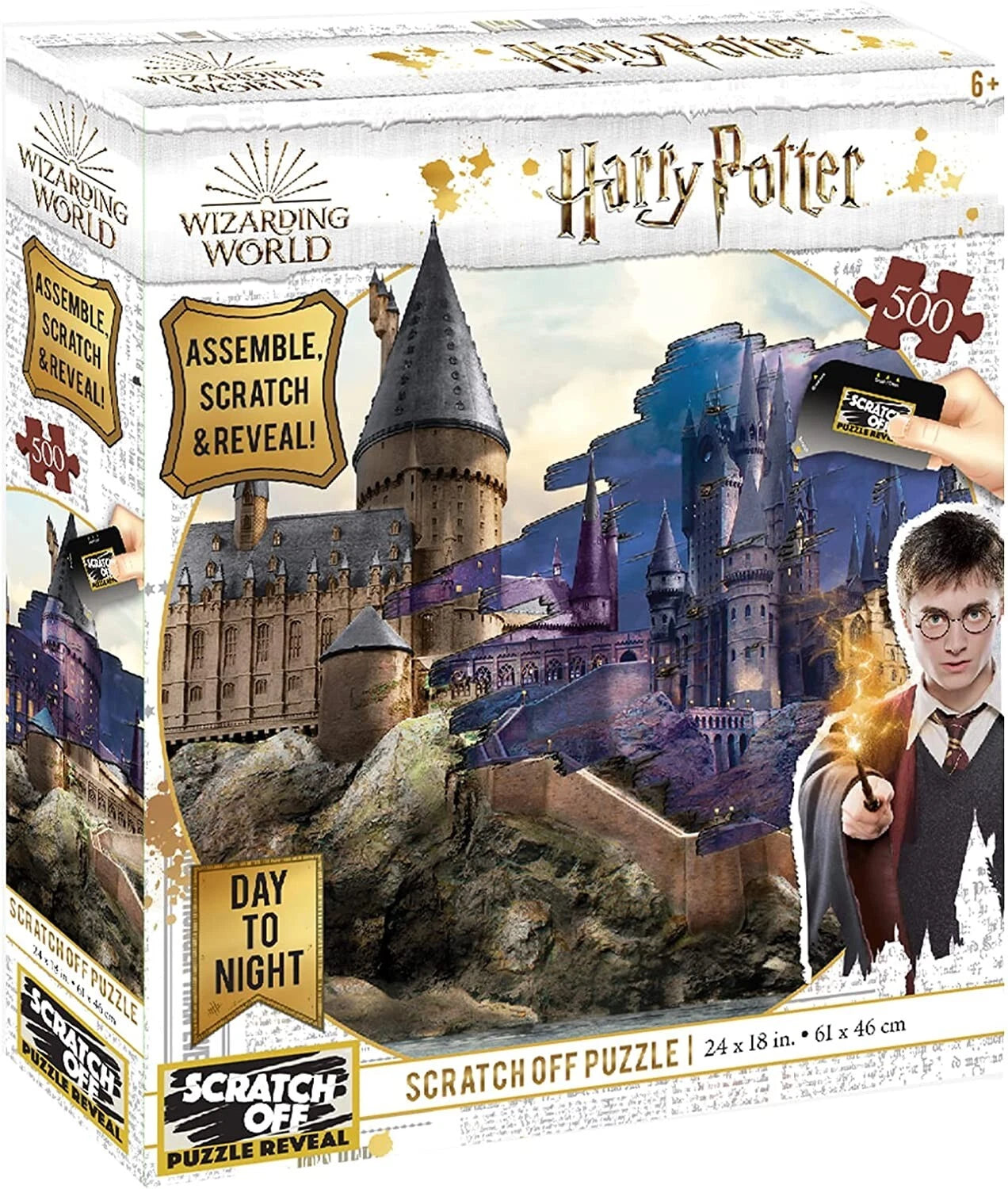 Harry Potter: Hogwarts Day To Night Scratch Off Puzzle (500pc) Puzzle