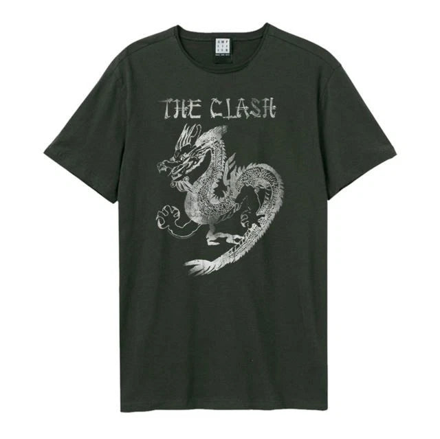 Clash - New Dragon Amplified Small Vintage Charcoal T Shirt