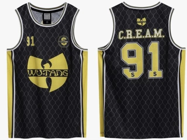 Wu Tang Clan Cream Black Basketball Jersey X- Small