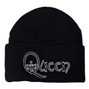Queen - Silver Lurex Crown Q Beanie