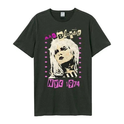 Blondie Aka Blondie Amplified Small Vintage Charcoal T Shirt