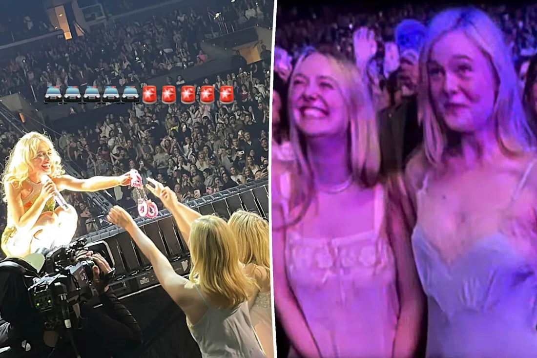 Sabrina Carpenter 'Detains' Elle & Dakota Fanning at L.A. Gig With Cheeky Banter