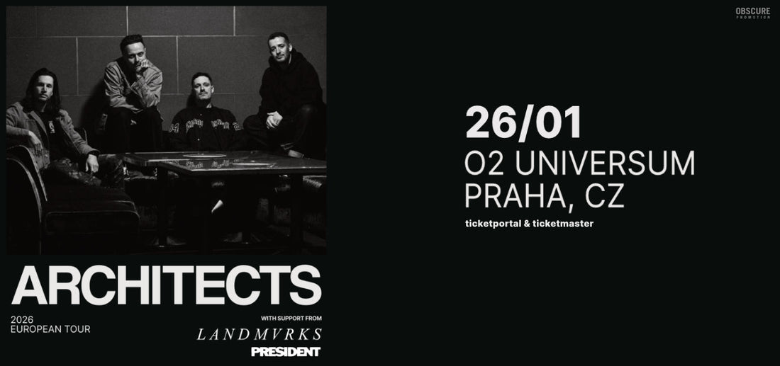 Architects Reveal 2026 European Tour with LANDMVRKS and PRESIDENT