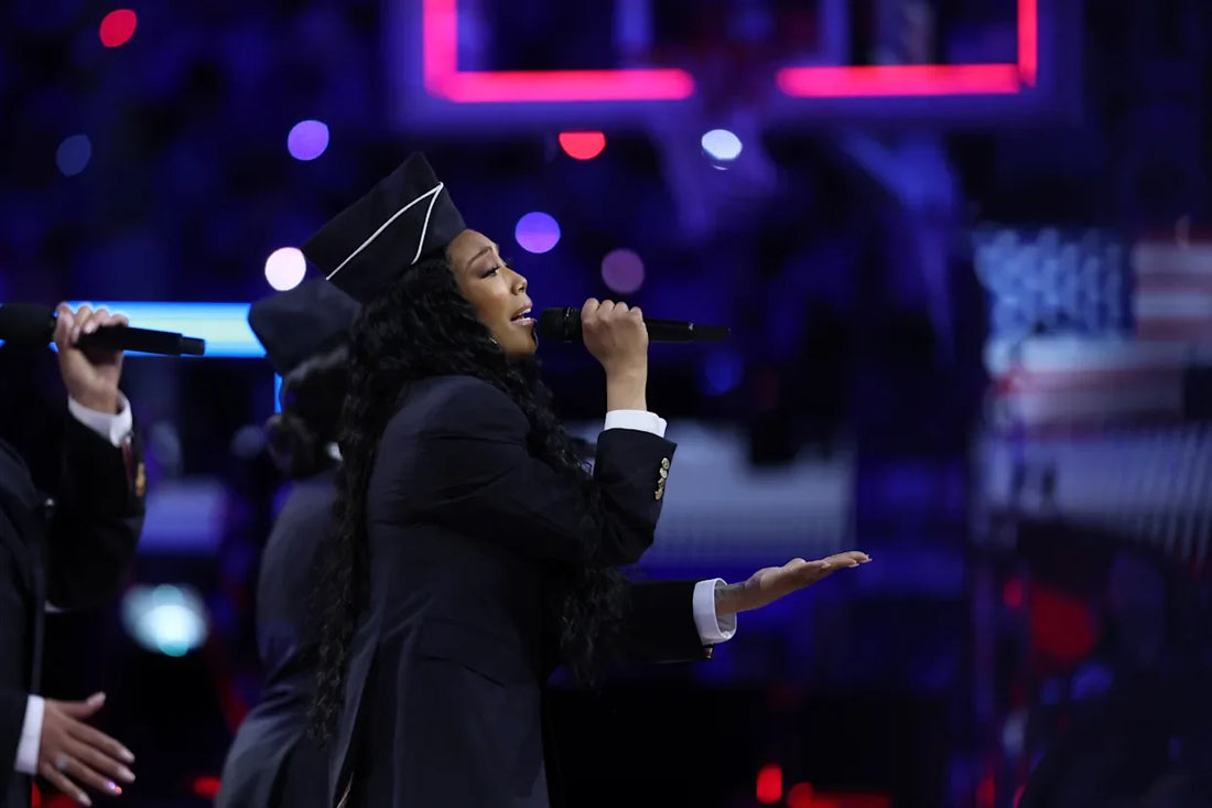 Brandy Performs the U.S. National Anthem With June’s Diary at 2026 NBA All-Star Game