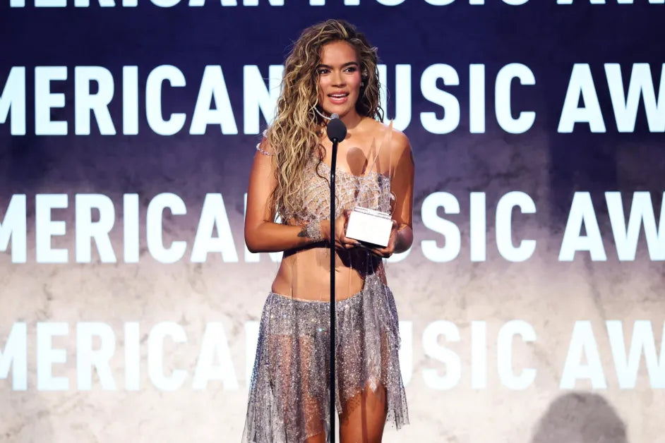 Karol G Stunned by Surprise AMAs Win After Accepting International Artist of Excellence
