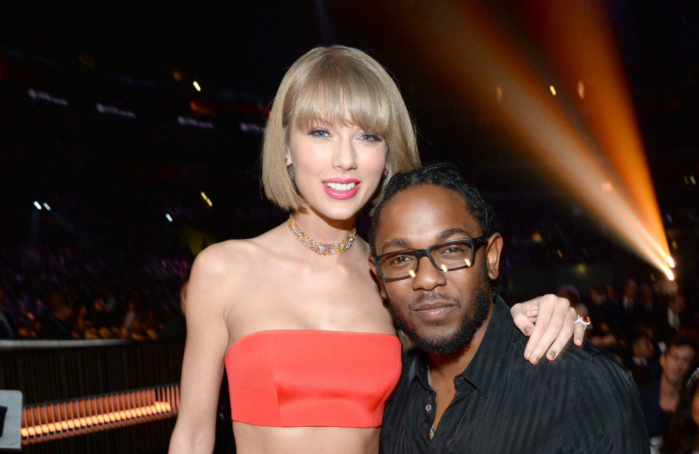 Taylor Swift and Kendrick Lamar - Grammys 2016 - Getty