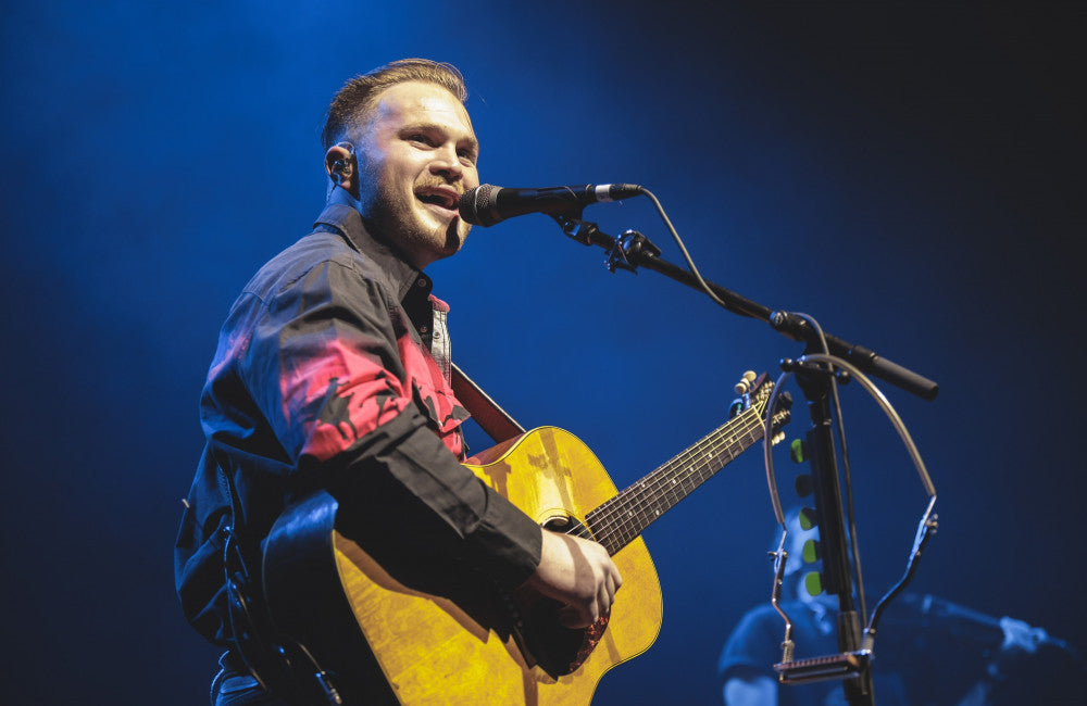 Zach Bryan on stage April 2024 Avalon