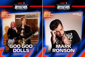 Goo Goo Dolls, Mark Ronson, Split Enz, Major Lazer Soundsystem to Play Singapore Airlines Singapore F1 Grand Prix 2026