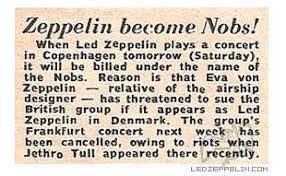 When Zeppelin Became The Nobs: A Copenhagen Story