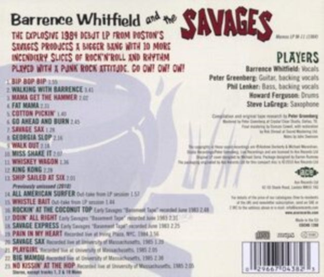 Barrence Whitfield And The Savages