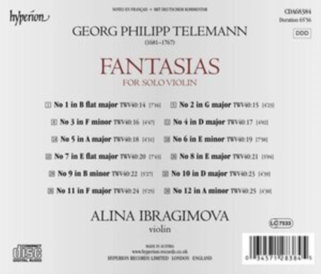 Telemann: Fantasias for Solo Violin