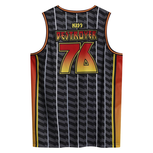 Kiss Destroyer Black Basketball Jersey X- Small