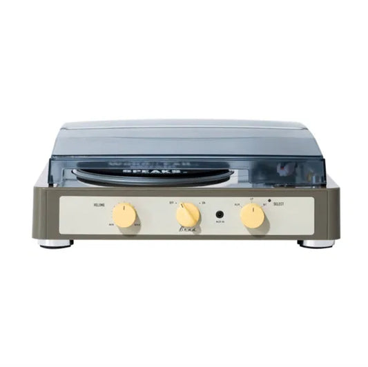 Brad MKII Record Player (Built-In Bluetooth 5.0 & Pitch Control) (Grey)