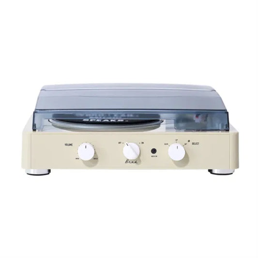 Brad MKII Record Player (Built-In Bluetooth 5.0 & Pitch Control) (Ivory)