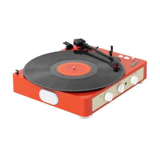 Brad MKII Record player (Built-In Bluetooth 5.0 & Pitch Control) (Tangerine)