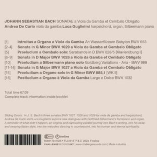 Johann Sebastian Bach: Sonate a Viola Da Gamba Et Cembalo...