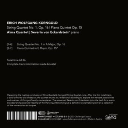 Erich Wolfgang Korngold: String Quartet No. 1, Op. 16/...