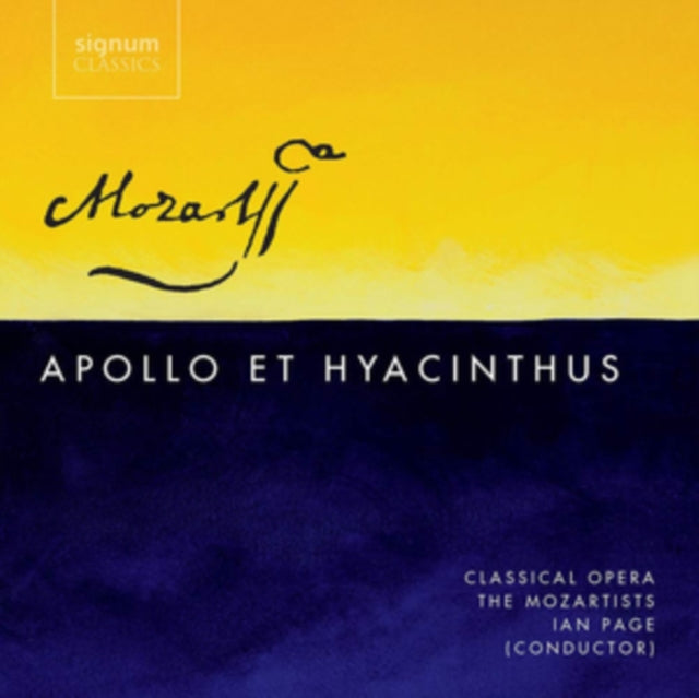 Mozart: Apollo Et Hyacinthus