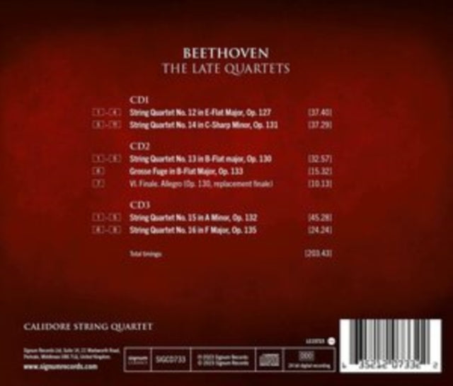 Beethoven: The Late Quartets
