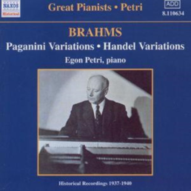 PETRI - BRAHMS - PAGANINI VARIATIONS