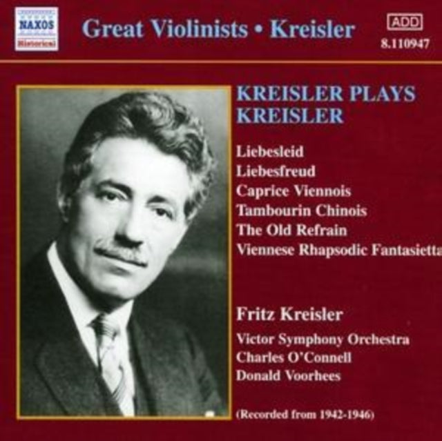 Kreisler Plays Kreisler (Victor So, O'connell, Voorhees)