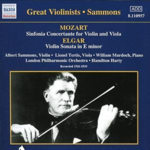 Sinfonia Concertante/violin Sonata (Sammons)