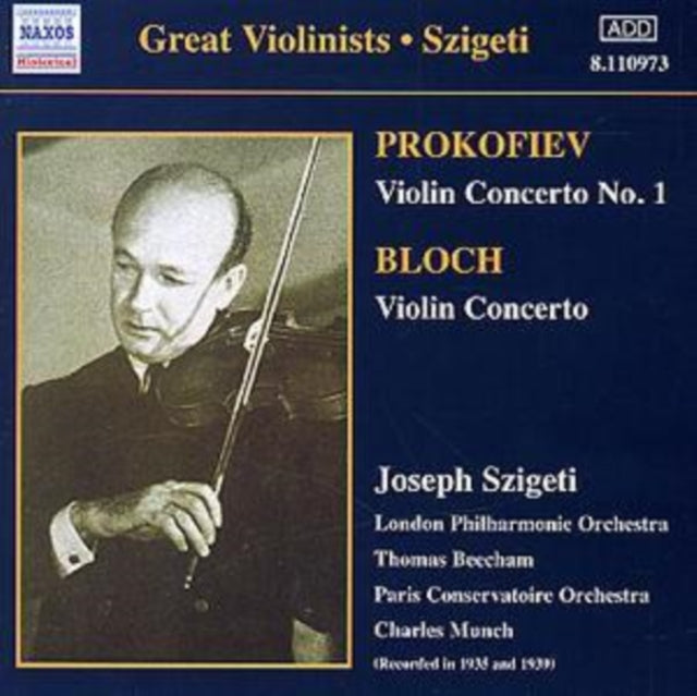Szigeti: Prokofievi/Bloch