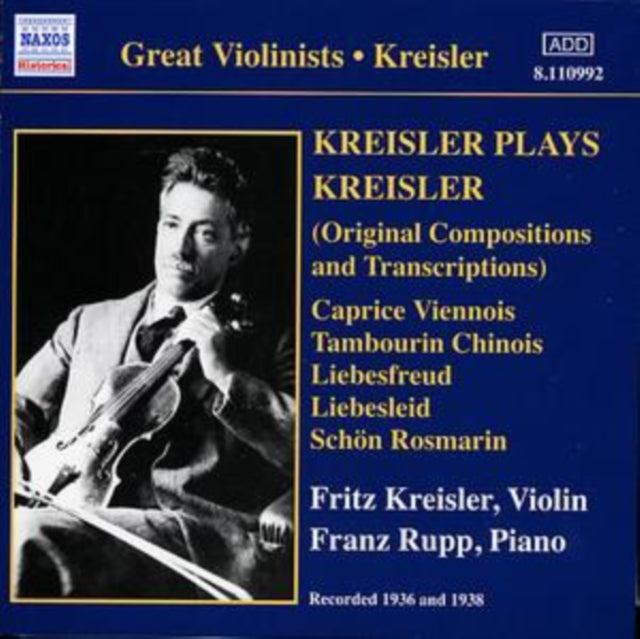 Kreisler Plays Kreisler (Rupp)