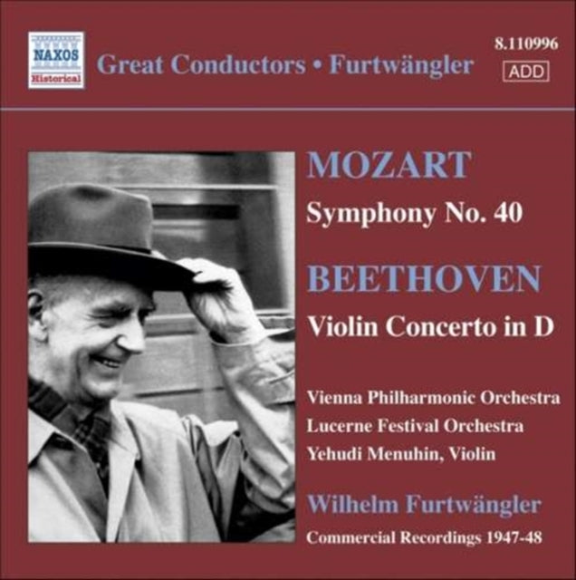 Symphony No. 40/violin Concerto in D (Furtwangler, Menuhin)
