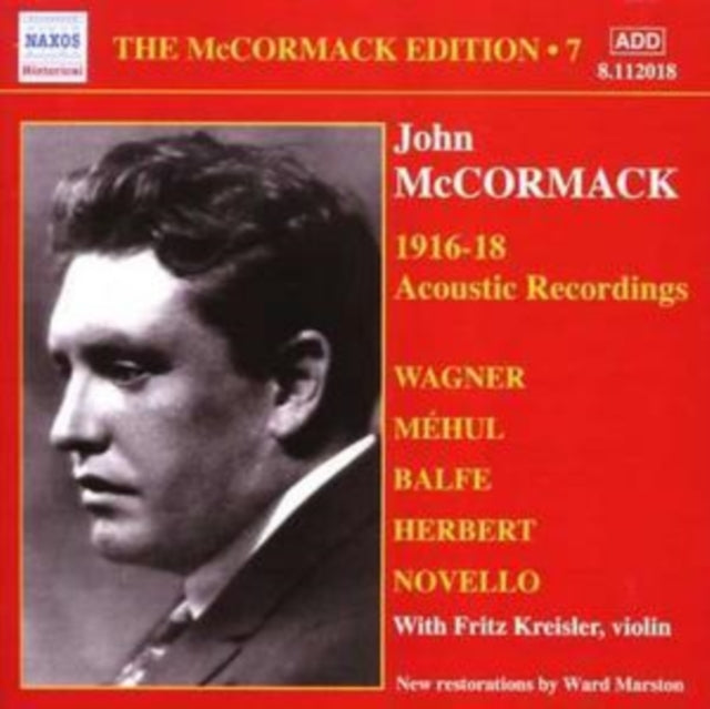 Mccormack Edition Vol. 7, The: 1916 - 18 Acoustic Recordings