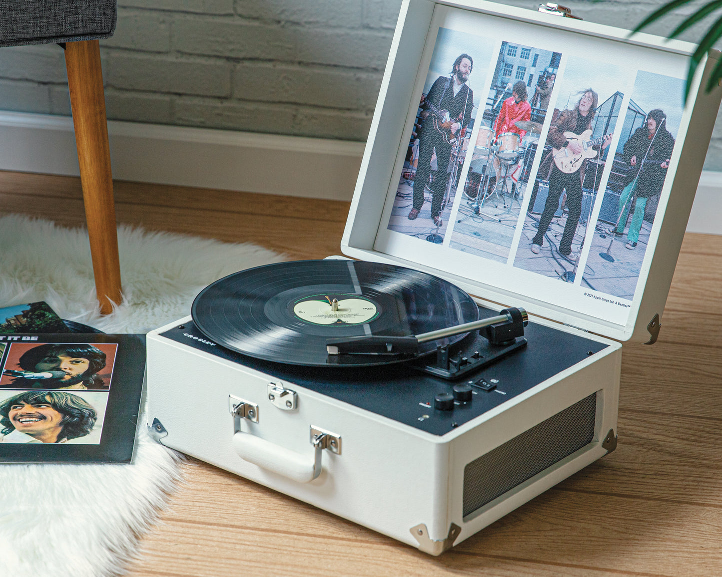 Anthology Turntable - Beatles - Let it Be White PVC