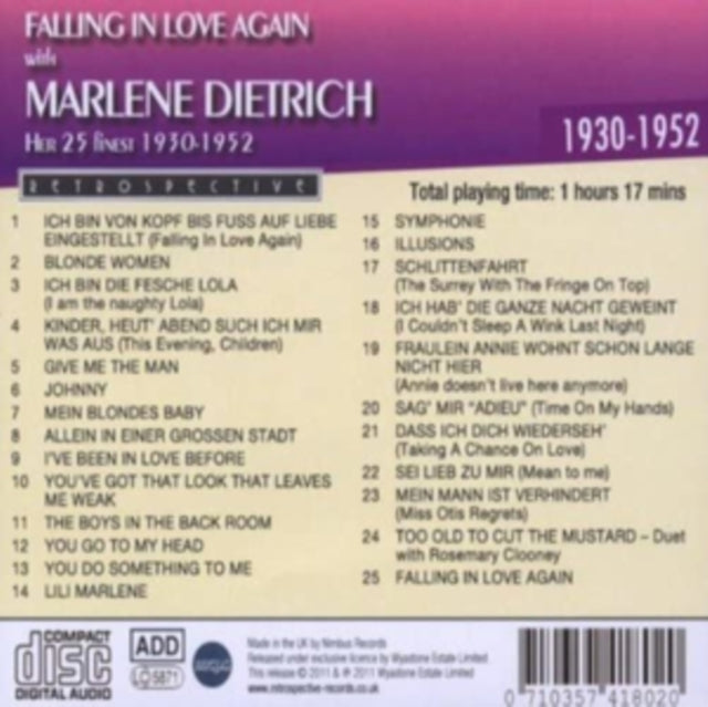 Falling in Love Again With Marlene Dietrich