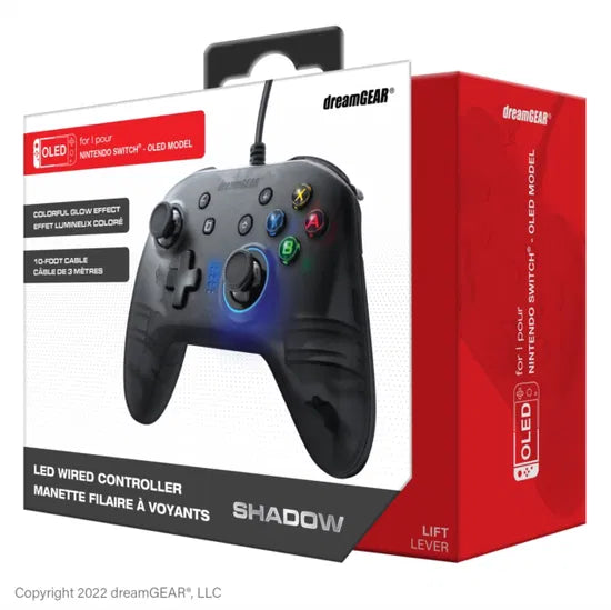 Dreamgear Shadow Wired Controller For Nintendo Switch - Oled Model & Nintendo Switch