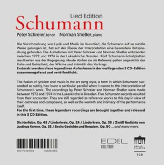Peter Schreier/Norman Shetler: Schumann Lied Edition