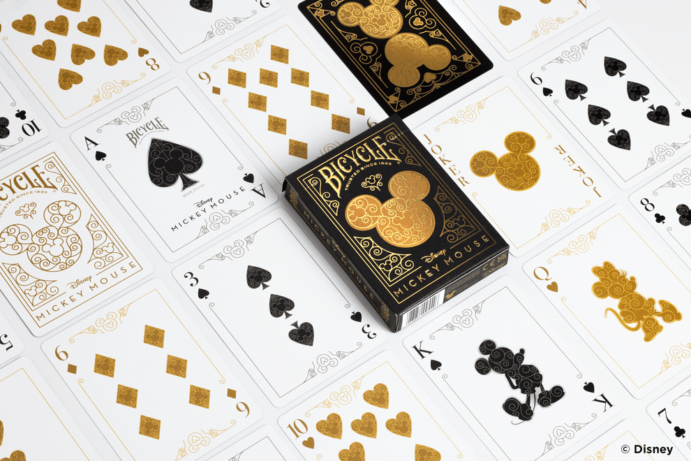 Bicycle(R) Black/Gold Mickey Playing Cards